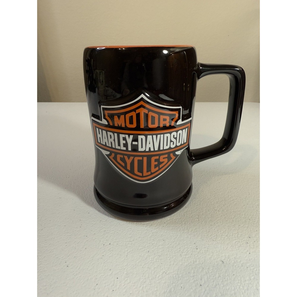 Harley Davidson Motor Cycles 20 oz Raised Logo Tall Mug - Picture 1 of 6